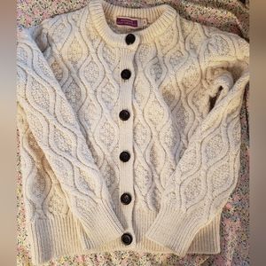 100% wool cardigan from Scotland